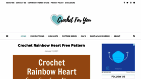 What Crochetforyoublog.com website looked like in 2021 (3 years ago)