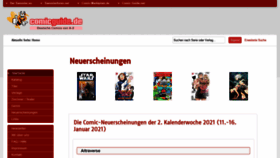What Comicguide.de website looked like in 2021 (3 years ago)