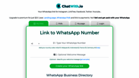 What Chatwith.io website looked like in 2021 (3 years ago)