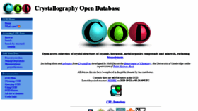 What Crystallography.net website looked like in 2021 (3 years ago)