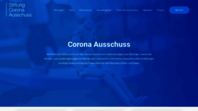 What Corona-ausschuss.de website looked like in 2021 (3 years ago)