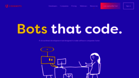 What Codebots.com website looked like in 2021 (3 years ago)