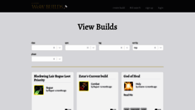What Classicwowbuilds.com website looked like in 2021 (3 years ago)