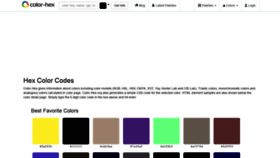 What Color-hex.org website looked like in 2021 (3 years ago)