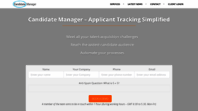 What Candidatemanager.net website looked like in 2021 (3 years ago)