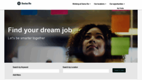 What Careers.swissre.com website looked like in 2021 (3 years ago)
