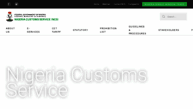 What Customs.gov.ng website looked like in 2021 (3 years ago)