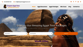 What Cleopatraegypttours.com website looked like in 2021 (3 years ago)