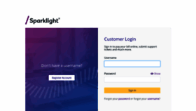 What Customer.sparklight.com website looked like in 2021 (3 years ago)