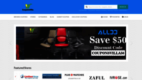 What Couponsvilla.com website looked like in 2021 (3 years ago)