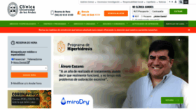 What Clinicauandes.cl website looked like in 2021 (3 years ago)