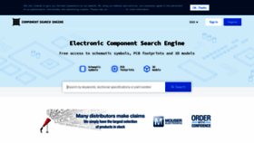 What Componentsearchengine.com website looked like in 2021 (3 years ago)