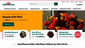 What Clareflorist.co.uk website looked like in 2021 (3 years ago)