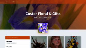 What Custerfloral.com website looked like in 2021 (5 years ago)