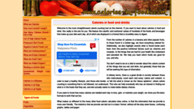 What Calories-in-foods.com website looked like in 2021 (3 years ago)