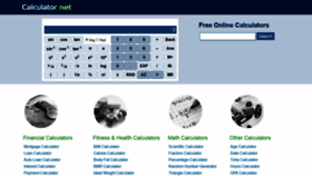 What Calculator.net website looked like in 2021 (4 years ago)