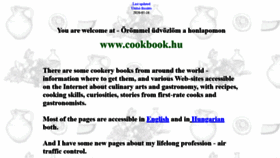 What Cookbook.hu website looked like in 2021 (3 years ago)