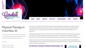 What Carolinawomensphysicaltherapy.com website looked like in 2021 (3 years ago)