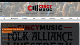 What Cincymusic.com website looked like in 2021 (3 years ago)