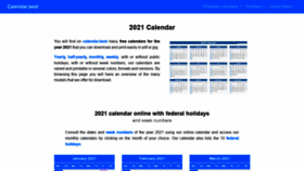What Calendar.best website looked like in 2021 (3 years ago)
