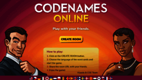 What Codenames.game website looked like in 2021 (3 years ago)