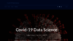 What Covid-datascience.com website looked like in 2021 (3 years ago)
