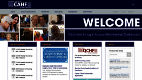 What Cahf.org website looked like in 2021 (3 years ago)