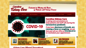 What Carolinakidneycare.com website looked like in 2021 (3 years ago)