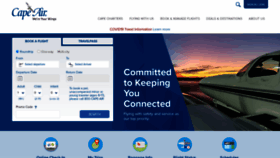What Capeair.com website looked like in 2021 (3 years ago)