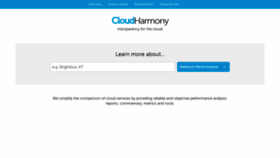 What Cloudharmony.com website looked like in 2021 (3 years ago)