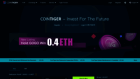 What Cointiger.com website looked like in 2021 (3 years ago)