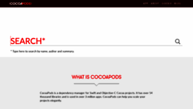 What Cocoapods.org website looked like in 2021 (3 years ago)