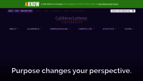 What Callutheran.edu website looked like in 2021 (3 years ago)