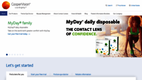 What Coopervision.com website looked like in 2021 (3 years ago)