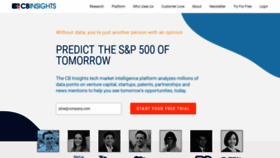 What Cbinsights.com website looked like in 2021 (3 years ago)