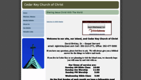 What Cedarkeychurchofchrist.com website looked like in 2021 (3 years ago)