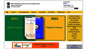 What Censusindia.gov.in website looked like in 2021 (3 years ago)