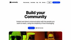 What Community.com website looked like in 2021 (3 years ago)