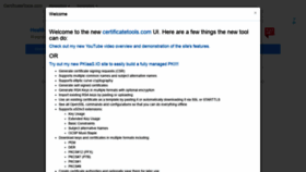 What Certificatetools.com website looked like in 2021 (3 years ago)