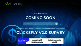 What Clicksfly.com website looked like in 2021 (3 years ago)