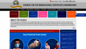 What Cisce.in website looked like in 2021 (3 years ago)
