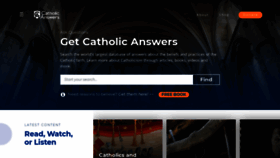 What Catholic.com website looked like in 2021 (3 years ago)