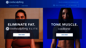 What Coolsculpting.com website looked like in 2021 (3 years ago)