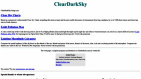 What Cleardarksky.com website looked like in 2021 (3 years ago)