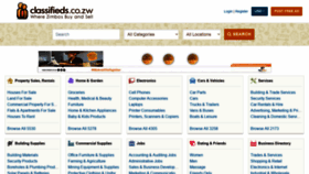 What Classifieds.co.zw website looked like in 2021 (3 years ago)