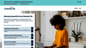 What Coloniallife.com website looked like in 2021 (3 years ago)
