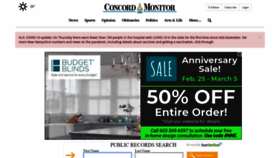 What Concordmonitor.com website looked like in 2021 (3 years ago)