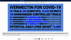 What C19ivermectin.com website looked like in 2021 (3 years ago)