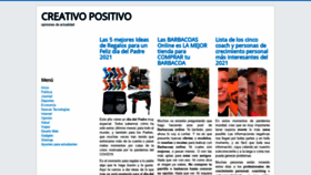 What Creativopositivo.com website looked like in 2021 (3 years ago)
