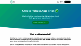 What Create.wa.link website looked like in 2021 (3 years ago)